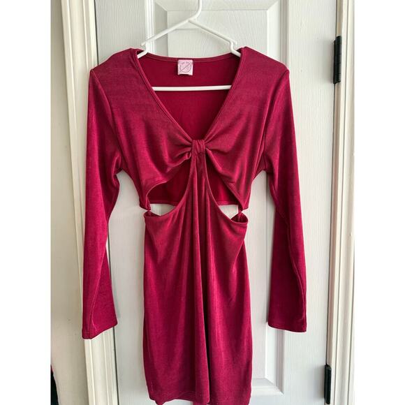 Follow the Sun Women's Cut Out Pink Mini Dress size Medium - Picture 5 of 9